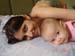 Com a mamãe
